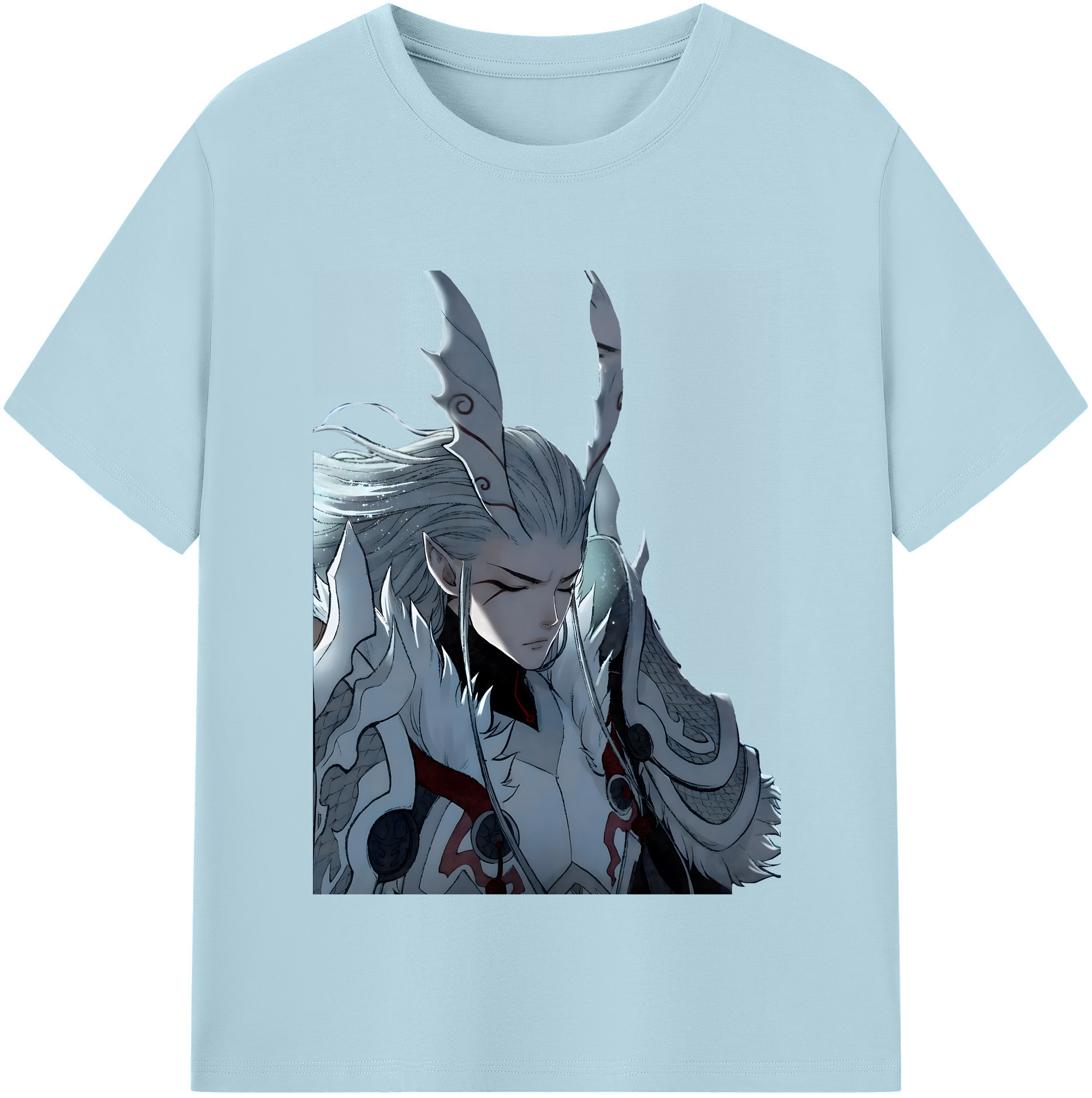 （画像用） Ne Zha 2 ナタ 魔童の大暴れ 綿100％半袖Tシャツ（フロントプリント）